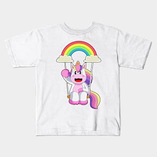 Unicorn Rainbow Clouds Kids T-Shirt